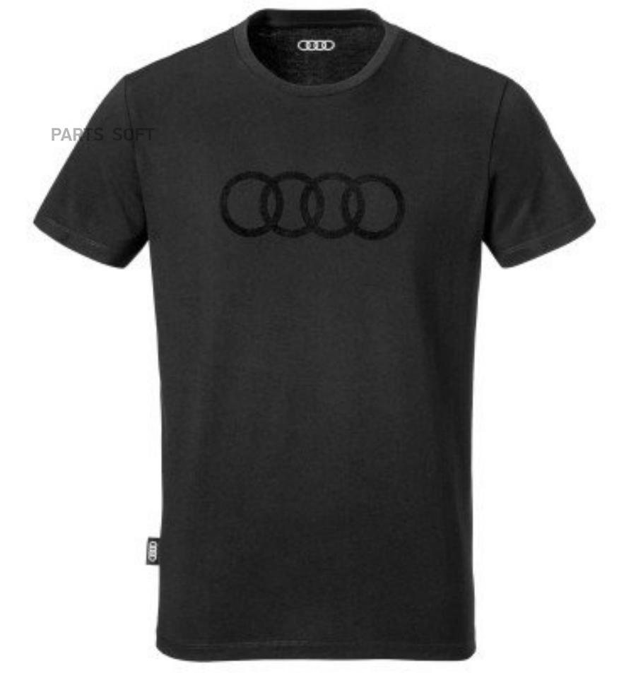 3131701804 Audi Rings Mens T Shirt Black VAG